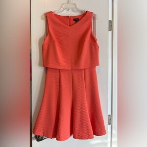 The Limited Popover Orange Flounce Dress